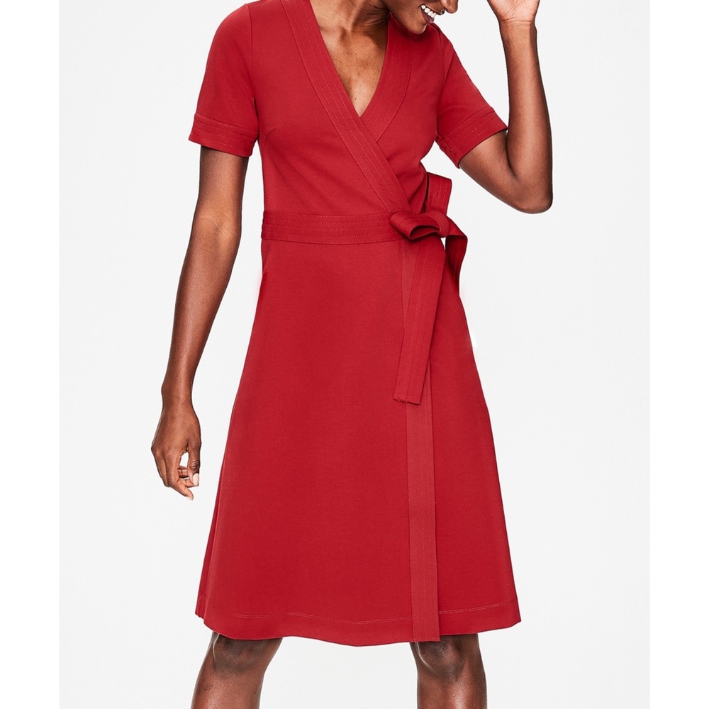Boden size 8 wrap dress red - Picture 3 of 7